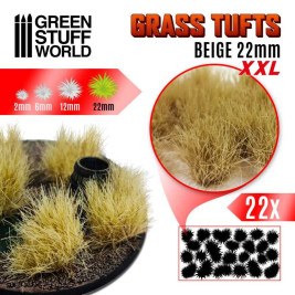 Grass Tufts XXL – samolepiace mačiny béžové, 22mm (22 ks)