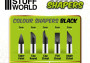 Silikónové štetce Colour Shapers Black Firm, veľkosť 0 (5 ks)