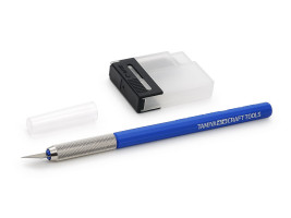 Modelársky nôž s 25 čepeľami (modrý) – Tamiya Craft Tools