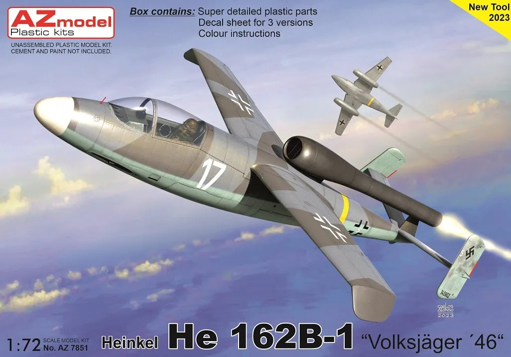 Náhľad produktu - 1:72 Heinkel He 162 B-1 „Volksjäger 46“