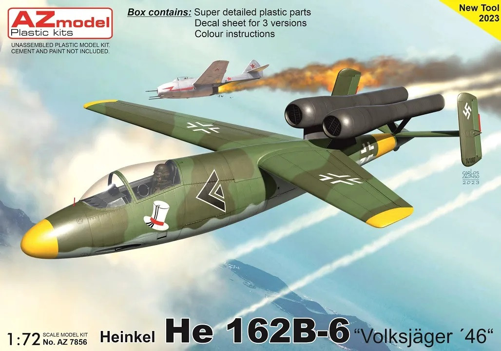 Náhľad produktu - 1:72 Heinkel He 162 B-6 „Volksjäger 46“