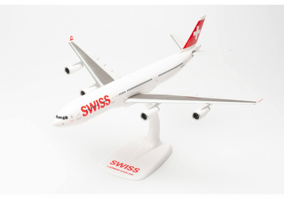 Náhľad produktu - 1:200 Airbus A340-313, Swiss International Air Lines, 2003s Colors, Schaffhausen (Snap-Fit)