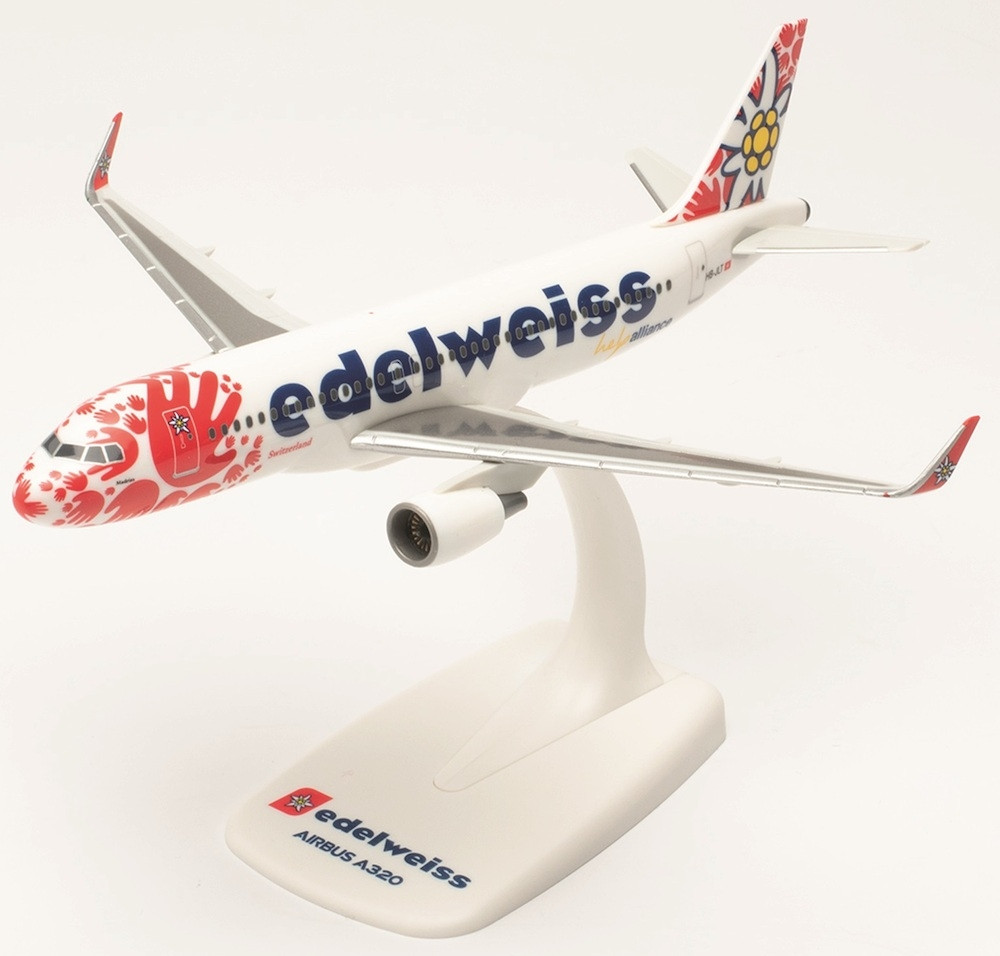 Náhľad produktu - 1:200 Airbus A320-214(WL), Edelweiss Air, Help Alliance Colors, Madrisa (Snap-Fit)