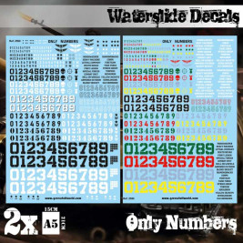 Waterslide Decals – Only Numbers
