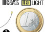 LED dióda blikajúca studená biela 2mm (10 ks)