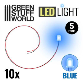 LED dióda modrá 5mm (10 ks)