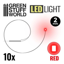 LED dióda červená 2mm (10 ks)