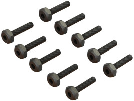 1:18 Arrma Granite Grom 4WD: Šroub imbusový M2,5x12 mm FH (10 ks)