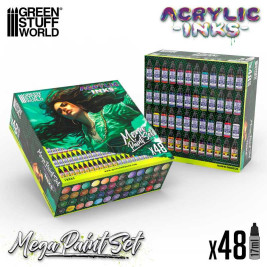 Acrylic Dipping Ink Mega Paint Set (48× 17 ml)