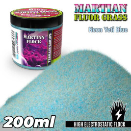 Martian Fluor Grass 4–6 mm – modelársky posyp Neon Yeti Blue (200 ml)