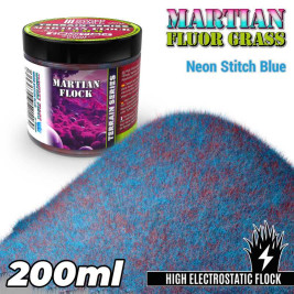 Martian Fluor Grass 4–6 mm – modelársky posyp Neon Stitch Blue (200 ml)
