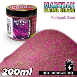 Martian Fluor Grass 4–6 mm – modelársky posyp Punkpink Neon (200 ml)