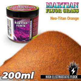Martian Fluor Grass 4–6 mm – modelársky posyp Neo-Titan Orange (200 ml)