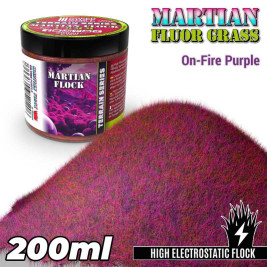 Martian Fluor Grass 4–6 mm – modelársky posyp On Fire Purple (200 ml)