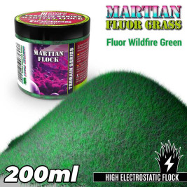 Martian Fluor Grass 4–6 mm – modelársky posyp Wildfire Green (200 ml)