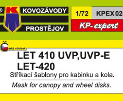 Stříkací šablony pro kabinu a kola pro modely LET 410 UVP, UVP-E, LET 420