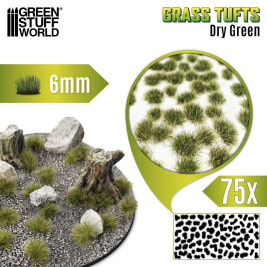 Grass Tufts – samolepiace mačiny suchá tráva, 6mm (75 ks)