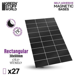 Flexibilné samolepiace magnety obdĺžnikové 30x60 mm (27 ks)