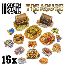 Resin Treasure Pieces - resinové poklady (16 ks)