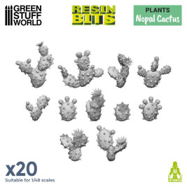 3D Printed Set Nopal Cactus – 3D tlačený kaktus Nopal (20 ks)