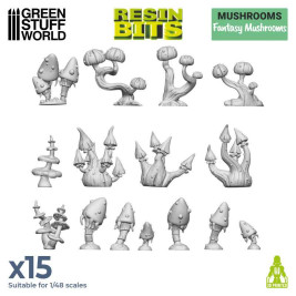3D Printed Set Fantasy Mushrooms – 3D tlačené huby (15 ks)