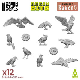 3D Printed Set Ravens – 3D tištění havrani (12 ks)