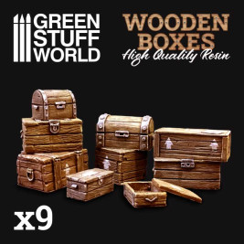 Wooden Boxes Set – Sada drevených krabíc (9ks)