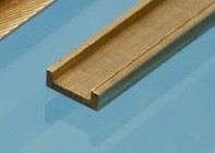 Mosazný profil C 2.5x1x305 mm (1 ks)