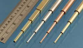 Sada mosazných teleskopických trubek malého průměru 0.4, 0.6, 0.8, 1.0x305 mm (4 ks)