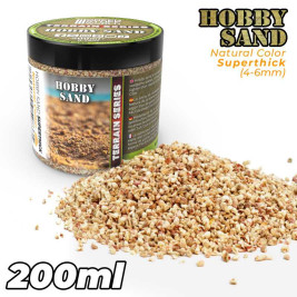 Extra Thick Hobby Sand – Natural 4–6mm (200 ml)