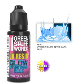 UV Resin Glow in the Dark Blue – v tme svetielkujúca scénická voda modrá (17 ml)