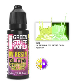 UV Resin Glow in the Dark Yellow – v tme svetielkujúca scénická voda žltá (17 ml)
