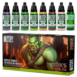 Acrylic Paint Set – Orcs & Goblins (8× 17 ml)