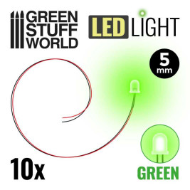 LED dióda zelená 5mm (10 ks)