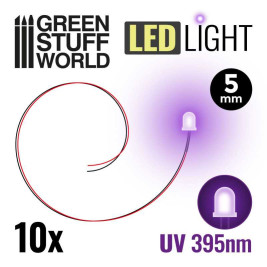 LED dióda ultrafialová 5mm (10 ks)