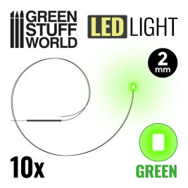 LED dióda zelená 2mm (10 ks)