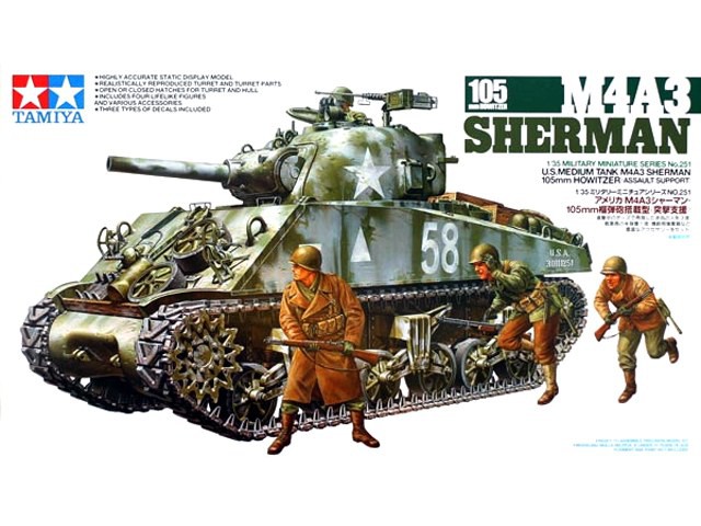 Náhľad produktu - 1:35 M4A3 Sherman 105 mm Howitzer