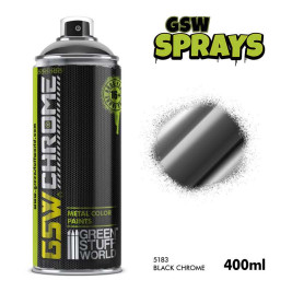 GSW Black Chrome Paint Spray – chrómová farba čierna v spreji (400 ml)