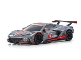 Kyosho Mini-Z RWD: Karoséria Chevrolet Corvette C8-R Gun Metal / Red