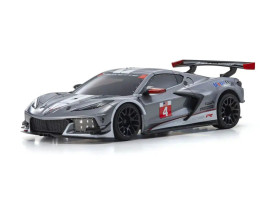 Kyosho Mini-Z RWD: Karoséria Chevrolet Corvette C8-R Gun Metal / White