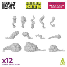 Resin Smoke and Stun Grenades – resinové zadýmovacie a omračujúce granáty (23 ks)