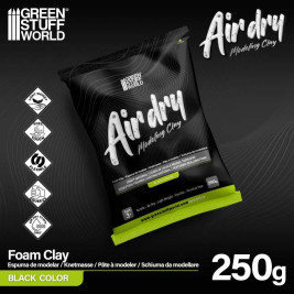 Air Dry Foam Clay – modelovacia hmota čierna (250 g)