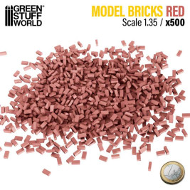 Miniature Bricks – keramické tehly červené 1:35 (500 ks)