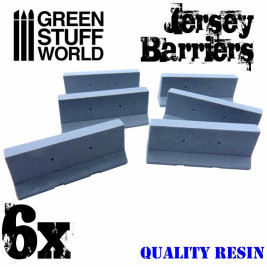 Resin Jersey Barriers – betónové zábrany Jersey (6 ks)