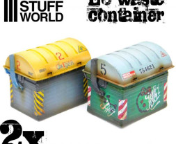 3D printed set- Resin EU Waste Containers 2x