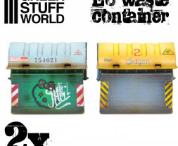 3D printed set- Resin EU Waste Containers 2x