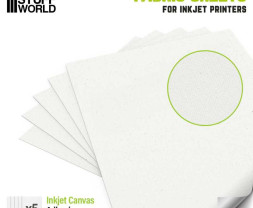 Inkjet Canvas Adhesive Fabric Sheet White A4 (5 ks)