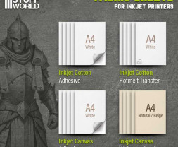 Inkjet Canvas Adhesive Fabric Sheet White A4 (5 ks)