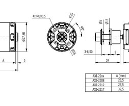 AXI 2212/12 V3 striedavý motor