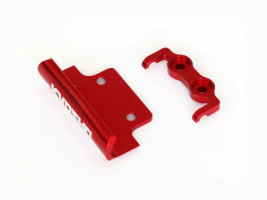 Mini-Z Buggy: Aluminum Front ＆ Rear Bumper Set Red for MB010